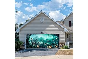 FINGUOLA 7x16 ft Large Halloween Garage Door Cover