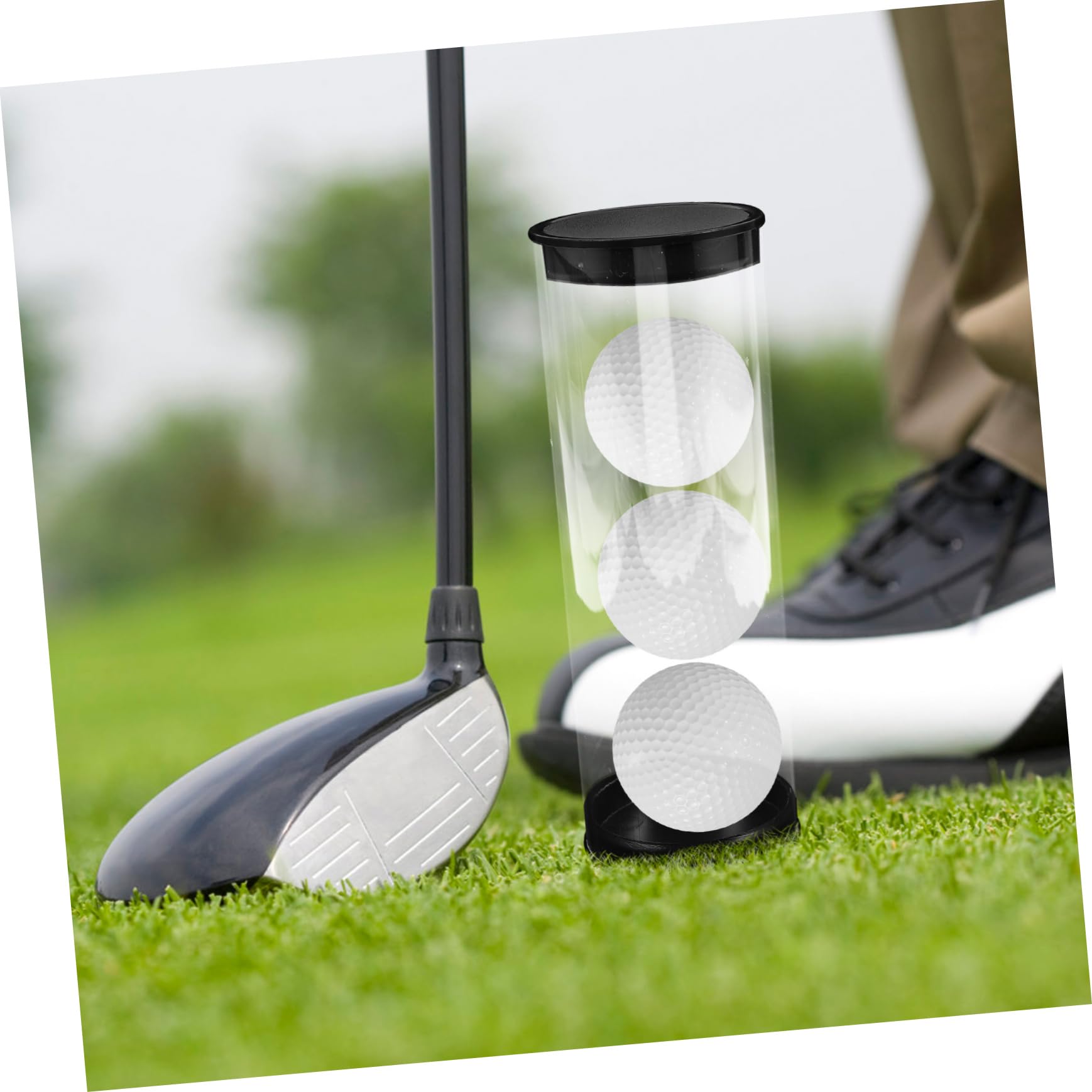 Sosoport Caja Tubo De Pelota De Golf Vitrina De Pelotas De Golf Falda De Pequeña Pantalla Tubo De Plástico Estuche Portátil para Golf Bola Transparente Deportes De Polivinilo