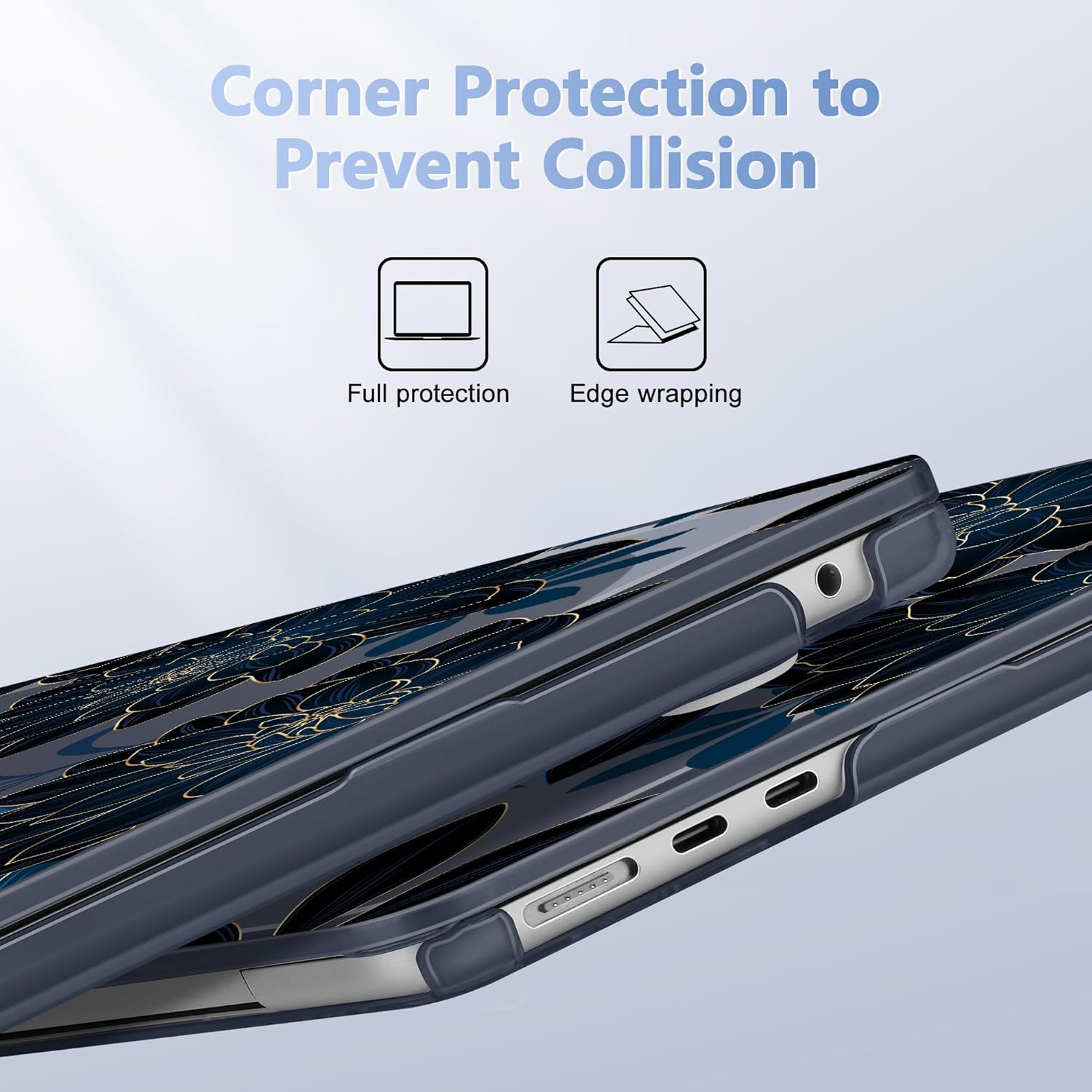 May Chen Compatible with M4 MacBook Air 15 inch Case 2025 2024 2023 A3241 A3114 M3 A2941 M2 with Liquid Retina Display & Touch ID, Plastic Hard Shell with Keyboard Cover - Luxury Dahlia - Image 3