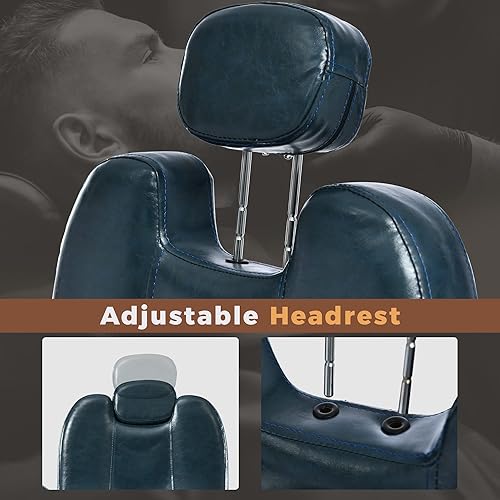 Miniatura 6 de Veemuaro Silla de salón para estilista silla hidráulica de altura ajustable con bomba hidráulica resistente silla de peluquería giratoria de 360