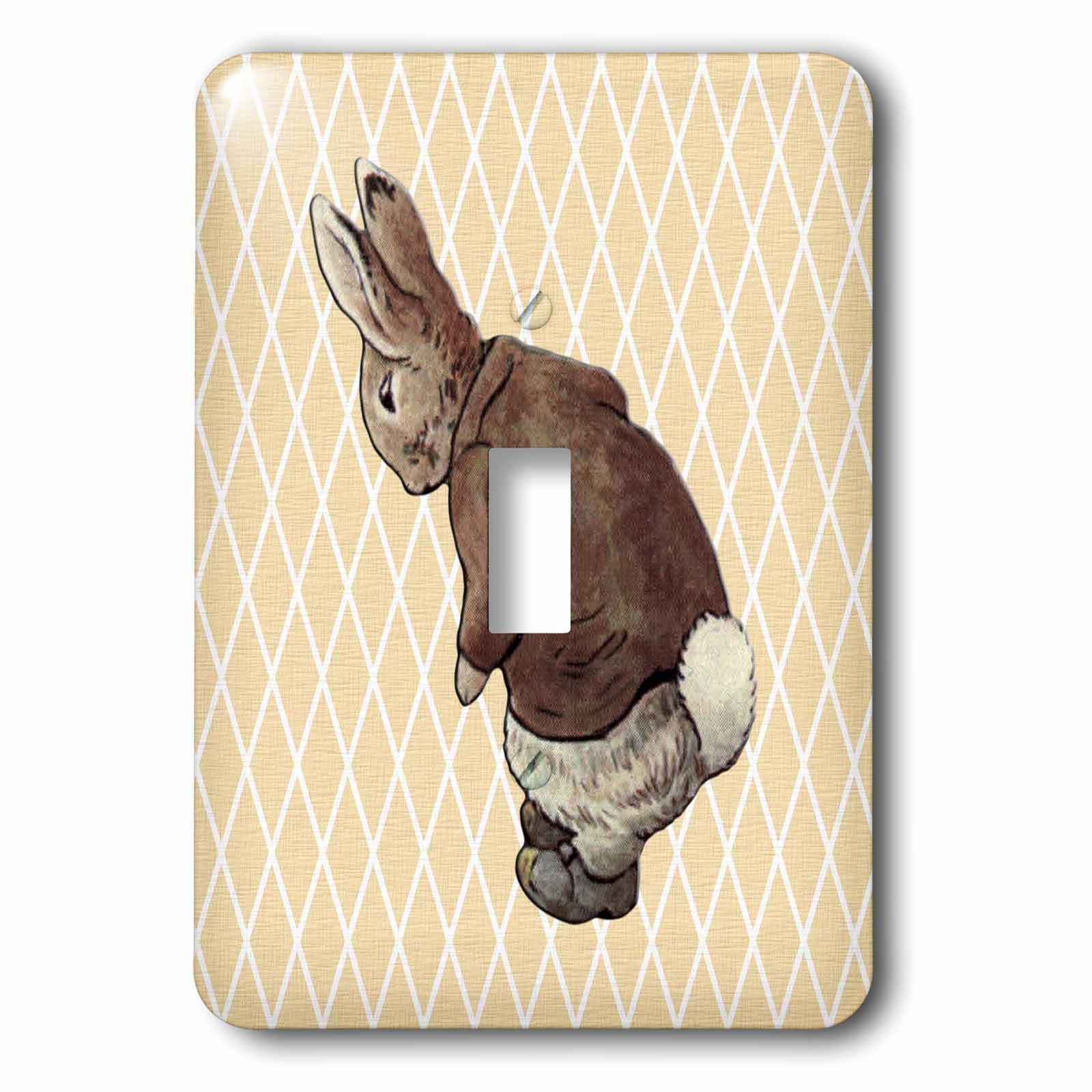 Interruptor de botón Peter Rabbit vintage para decorar habitaciones infantiles y salones