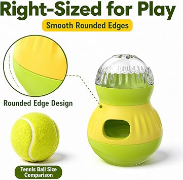 Interactive Dog Toys Adjustable Treat Dispensing Ball (Green)