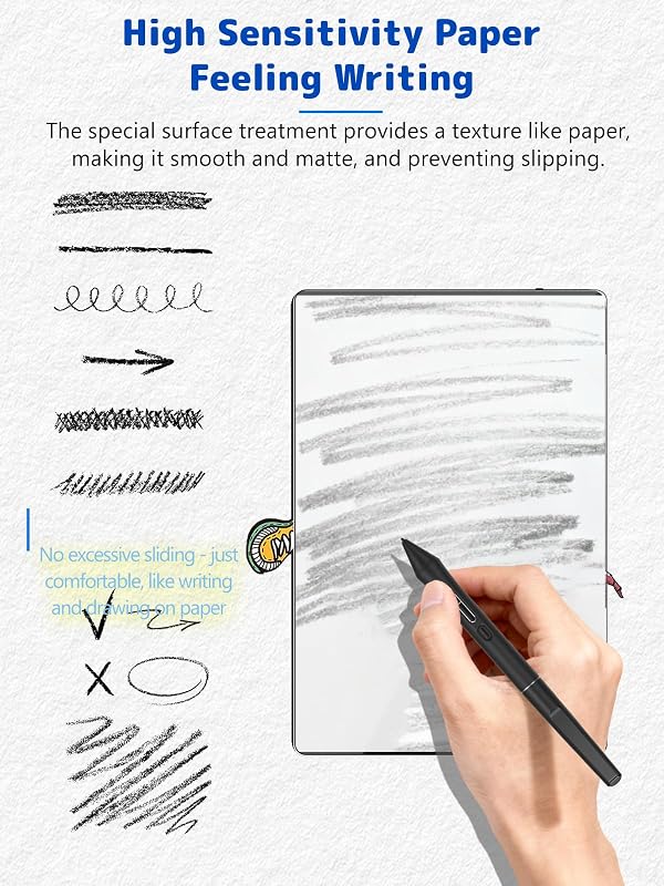 Arxonis 1-Pack Matte Screen Protector for GAOMON PD1320 13.3 Inch Reading Tablet,Matte Anti-Glare PET Film, Anti-Fingerprint & Scratch-Resistant for Natural Writing and Reading by Arxonis - Image 6
