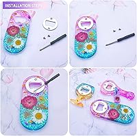 Vista 3 de moonoom Juego de 80 piezas para abridor de botellas, 80 insertos metálicos inoxidables para abridor de botellas + 160 tornillos + destornillador