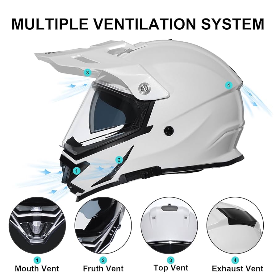 Qun様 Amazon.com: TRIANGLE Dual Sport Motorcycle Helmet Dirt Bike