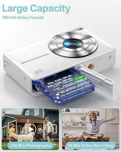 Miniatura 3 de Digital Camera, Latest FHD 1080P Digital Camera for Teens with SD Card Anti Shake Point and Shoot Cameras Portable 16X Zoom Compact Small Cameras