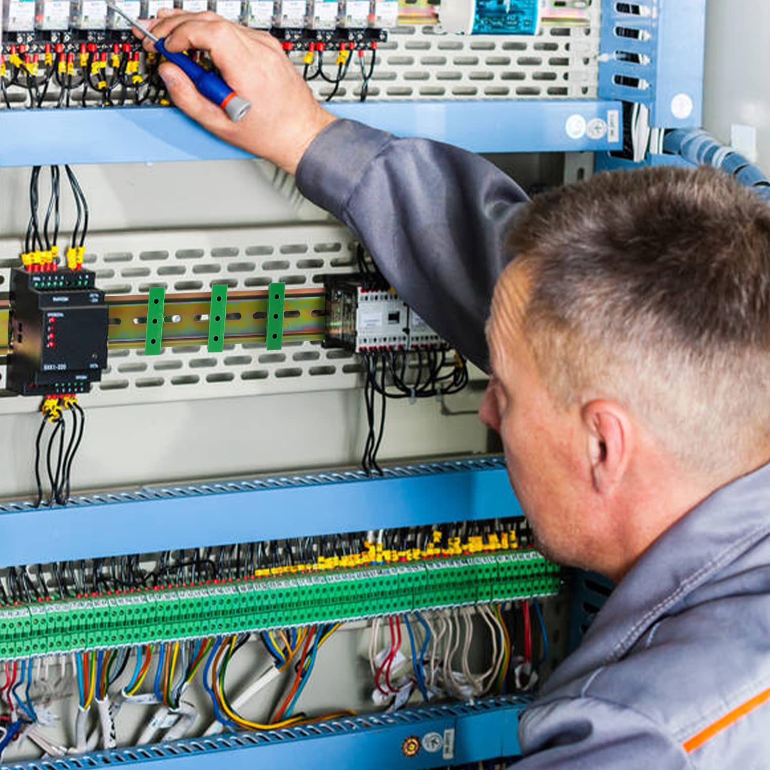 Guida DIN Kit 200x35mm - Con 12 Viti E Adattatori - Per Circuiti Stampati E Quadri Elettrici - Foto 8