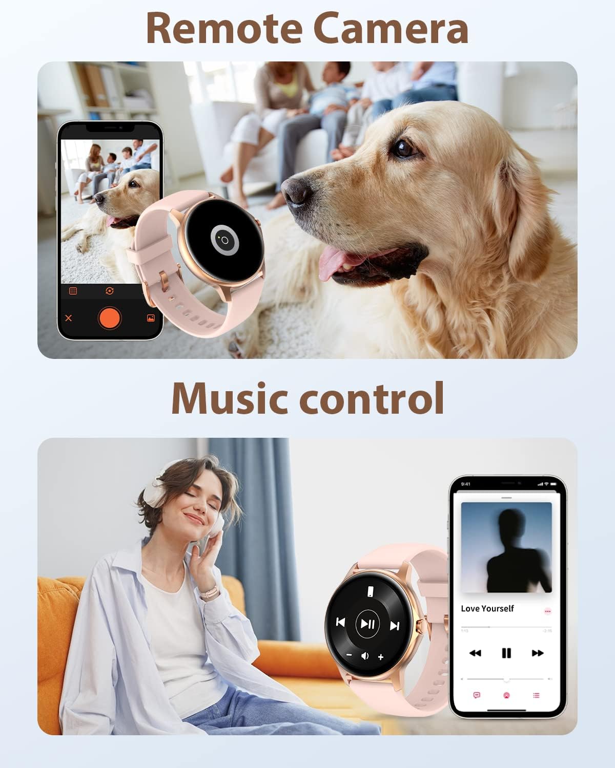 Smartwatch Donna Orologio Effettua e Rispondi alle Chiamate, 110 Modalità Sport, 1.3 Fitness Tracker con Contapassi,Cardiofrequenzimetro,SpO2,Monitoraggio del Sonno Impermeabile IP68 per Android iOS Smartwatch Donna Orologio Effettua e Rispondi alle Chiamate, 110 Modalità Sport, 1.3 Fitness Tracker con Contapassi,Cardiofrequenzimetro,SpO2,Monitoraggio del Sonno Impermeabile IP68 per Android iOS