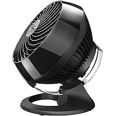 Whole Room Air Circulator Fan for Home, 6 Speeds, Adjustable Tilt, 120 degree horizontal oscillating fan, 7.5 Inch, Moves Air 23 Feet, Quiet Fan for Bedroom, Grey, Purple frame