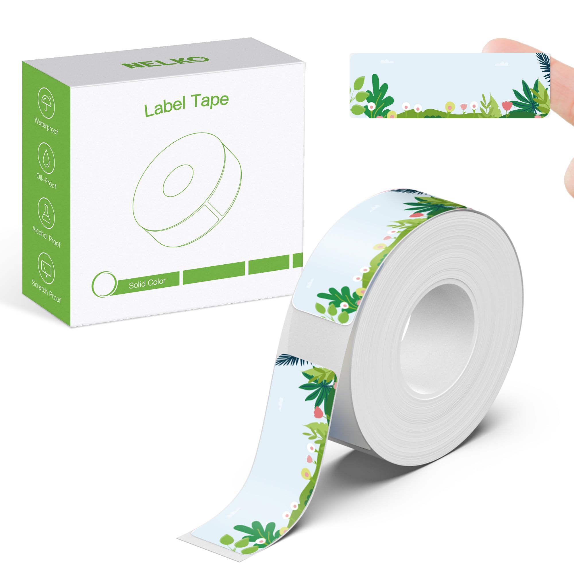 Nelko Genuine P21 Plant 2.0 Label Maker Tape, Adapted Label Print Paper, 14x40mm (0.55"x1.57"), Standard Laminated Labeling Replacement, Multipurpose of P21 Label Maker, 180 Tapes/Roll, 1 Roll