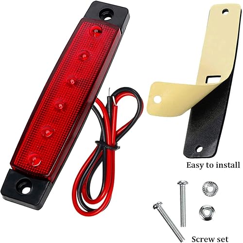 Miniatura 3 de Paquete de 30 indicadores LED sellados de 3.8 pulgadas, impermeables, ámbarrojoblanco, 6 indicadores de marcador, lámparas de liquidación de 12 V CC