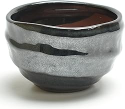 Bonsai Myo Plant Pot, Ceramic Pot, Bonsai Pot, No. 3, Black, Round, Bowl-shaped, Teaven, Width 3.9 x Height 2.6 inches (10 cm) x Height 2.6 inches (6.5 cm), Bottom Wire Set, Banko Ware, Stylish