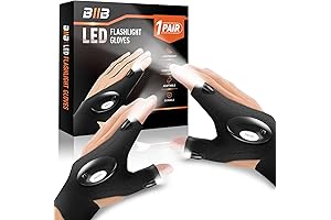 BIIB Gifts for Men: LED Flashlight Gloves - Ultimate Stocking Stuffers for Campers
