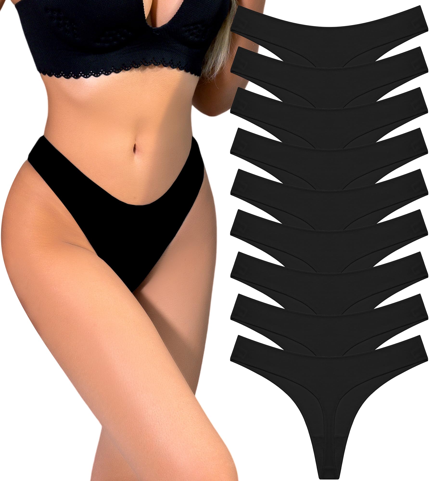READY TO LOVE String Tanga Damen Baumwolle Sexy Unterhosen Damen Baumwoll Unterwäsche Frauen Bikini Set Slip Tangas Pantys Damen Cotton Thongs Underwear Women 9er Pack