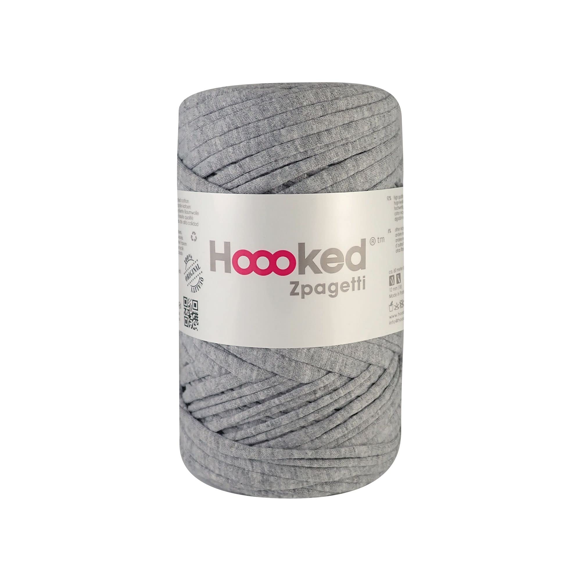 Zpagetti Light Grey Cotton T-Shirt Yarn - 60M 350g