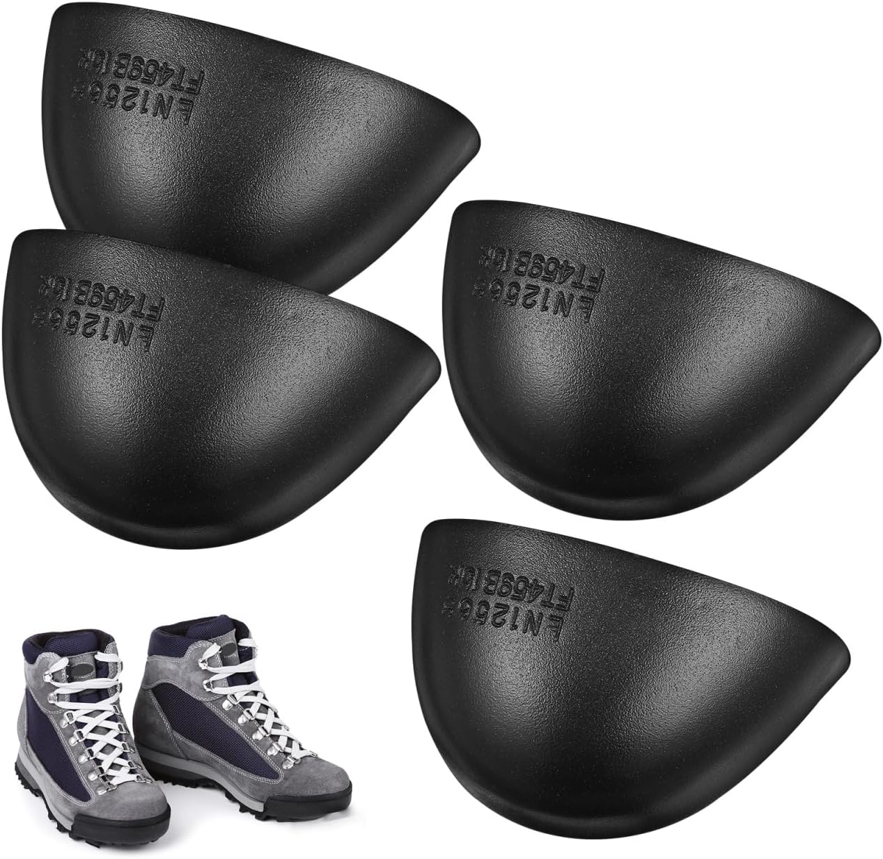 DOITOOL Safety Toe Caps for Shoes 2 Pairs Universal Size Work Boot Toe Protectors Anti-Smash Shoe Inserts Durable Guards for Construction and Industrial Use