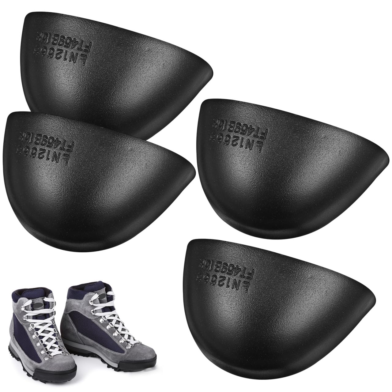 Operitacx 2 Pairs Steel Toe Inserts for Shoes, Universal Size Workplace Safety Overshoes Steel Toe Covers for Shoes for Men and Women