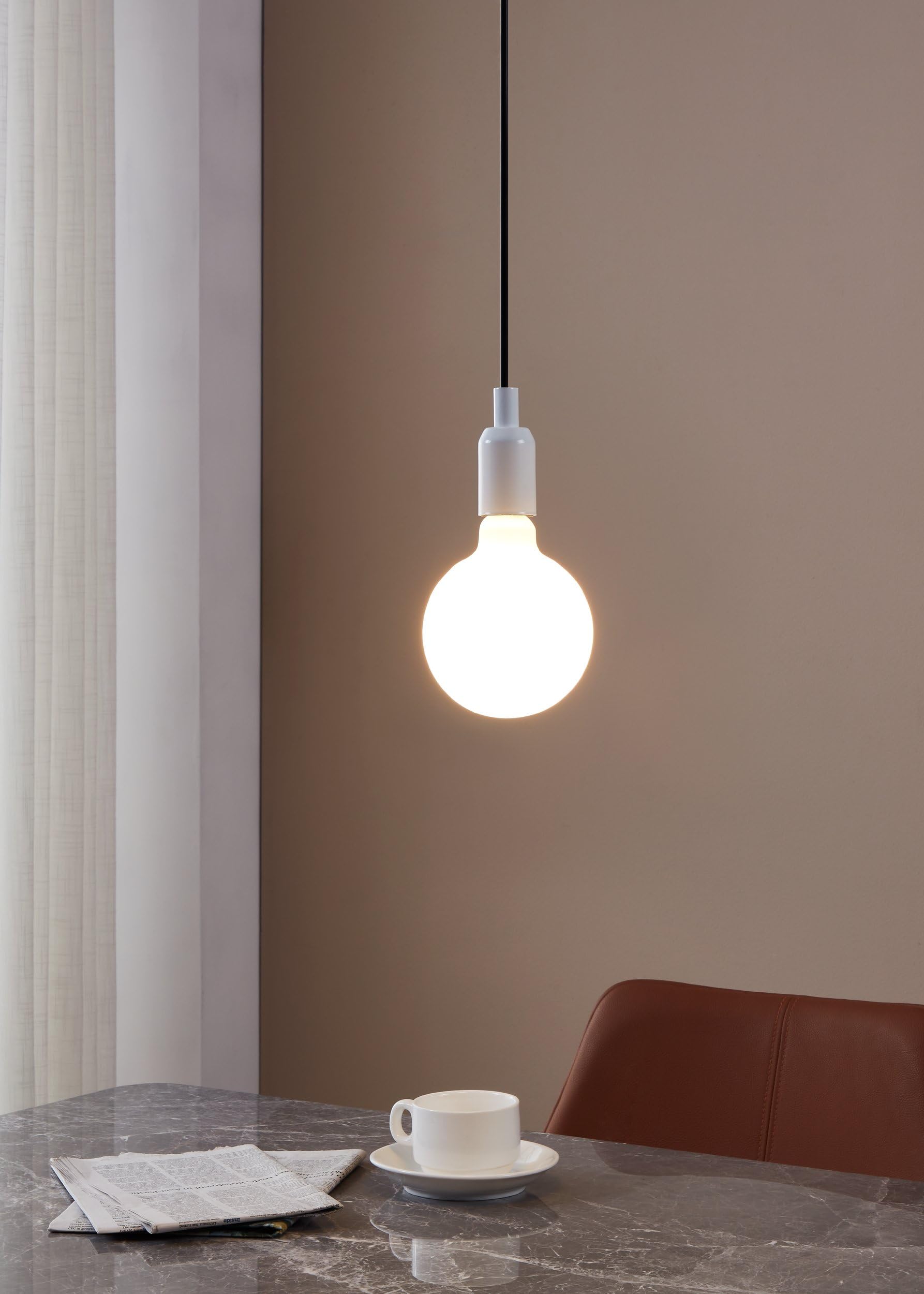 EGLO E27 LED Lampe dimmbar, Glühbirne Globe, 7,5 Watt (entspricht 60 Watt), 806 Lumen, Leuchtmittel warmweiß, 2700 K, Glühlampe opal weiß, G125, Ø 12,5 cm (Packung mit 5)
