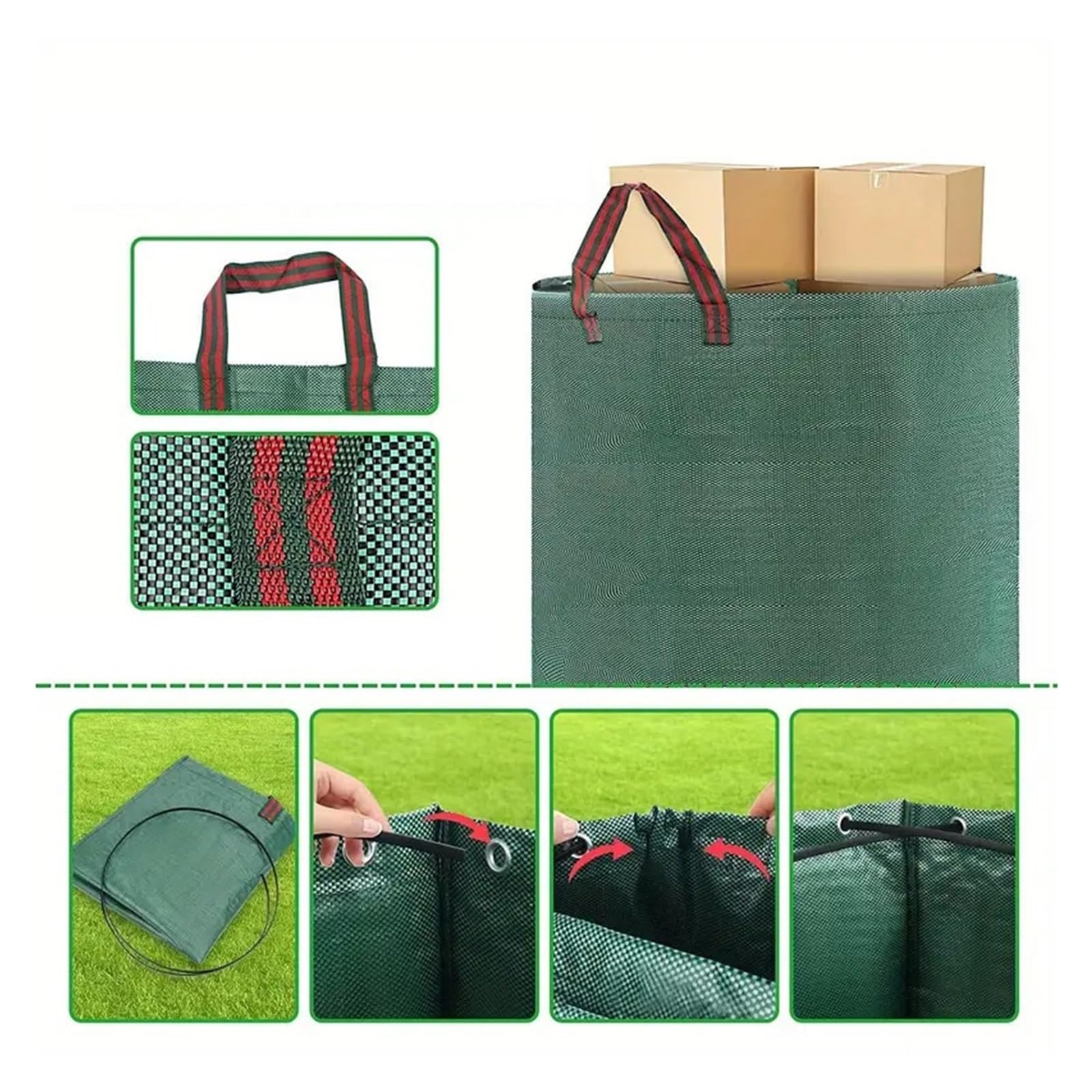 Borsa da giardino riutilizzabile for prato for foglie for caricare lo stoccaggio delle(300L)