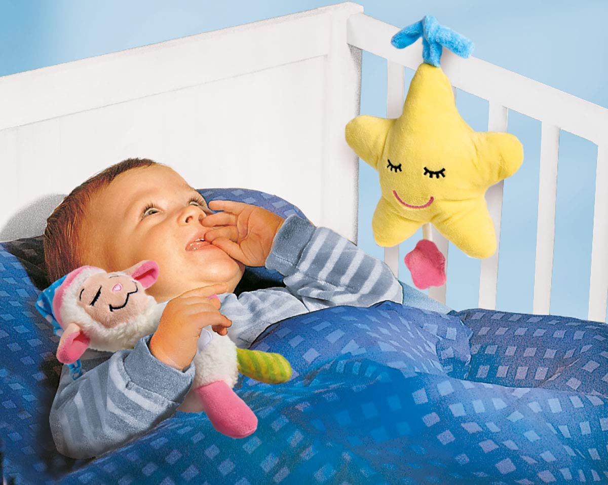 Simba ABC 2in1 Plüsch Spieluhr Mit Stern & Abnehmbarem Schaf - 22 Cm, Mit Rassel, Ab 0 Monaten