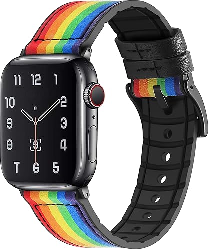 Pride Rainbow - Correa compatible con Apple Watch UltraUltra 2 Band 494645444240381.614 in, para iWatch Series 10, 9, 8, 7, SE, 6, 5, 4, 3, 2,