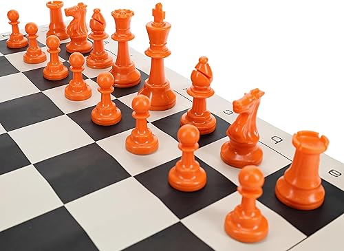 Miniatura 5 de WE Games Color Bright Plastic Staunton - Piezas de ajedrez para torneos con 3.75 pulgadas King - Juego de medio ajedrez solo de piezas de ajedrez,