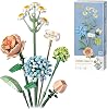 fun4kid Mini blocks flower bouquet building set, artificial flower building blocks, home decoration, 680pcs, 8 – creative botanical collection for girls 12 years old daisymediumroserose bud