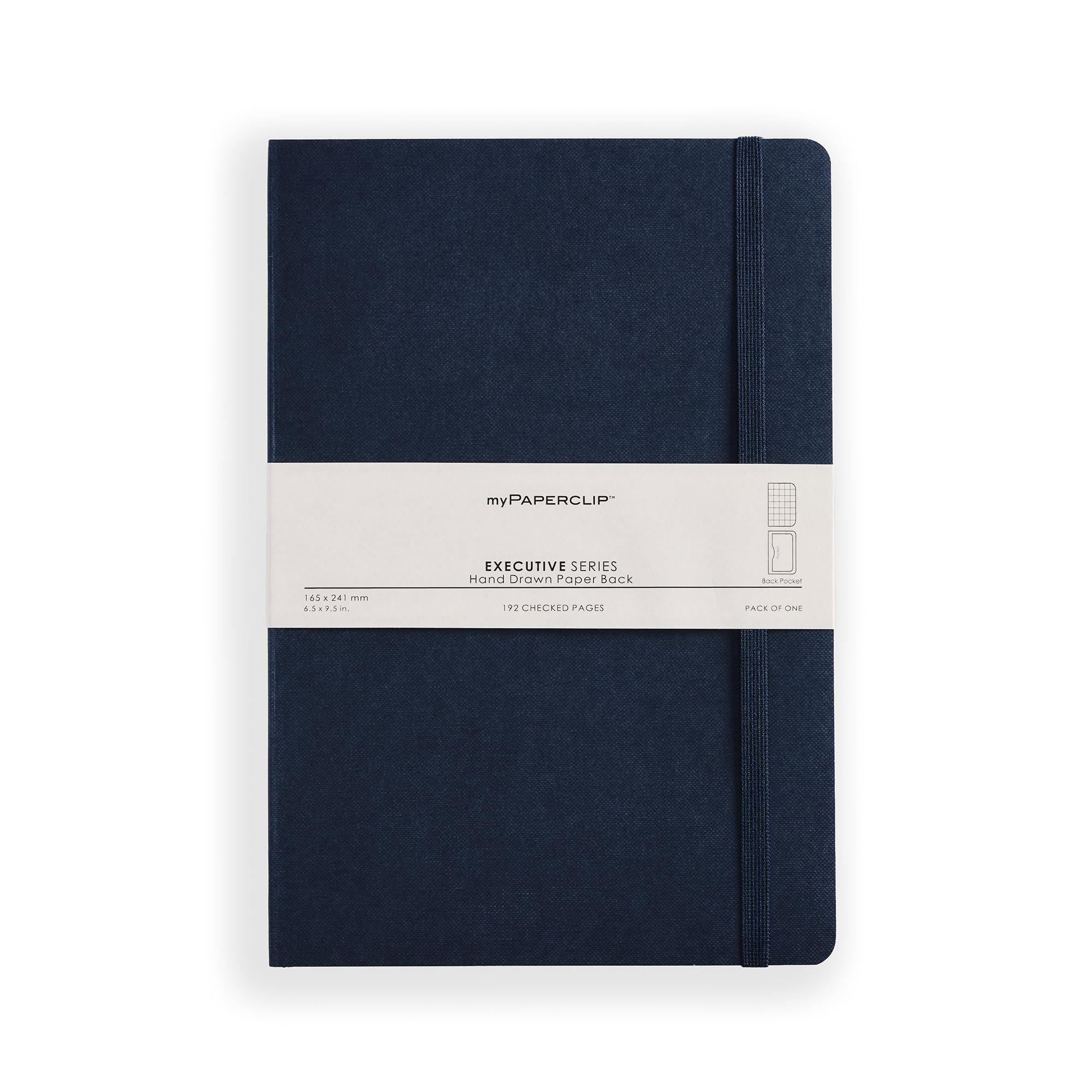 Cahier à carreaux myPAPERCLIP ESX192L-C Noir Grand format 165 x 241 mm pour vos notes