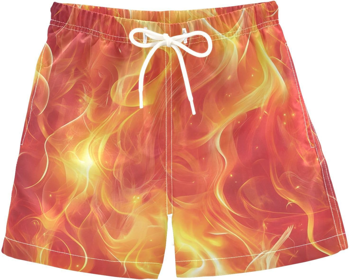 Blueangle Boys Swim Trunks with Boxer Brief Liner, Ice Cream Cone Boys Swimwear Quick Dry Bathing Suit Toddler Swim Trunks