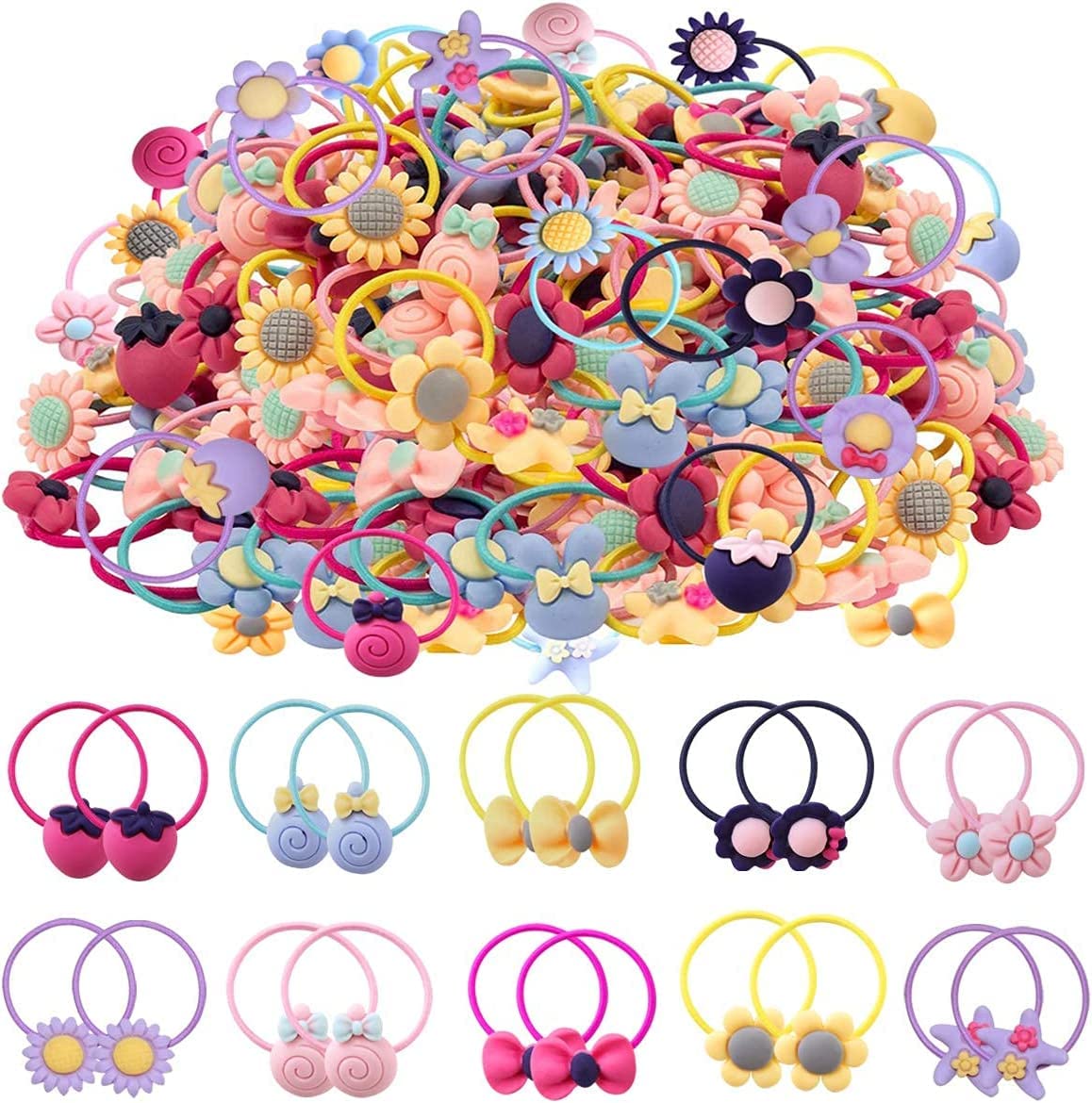 20pcs (10 pairs) Mix Colors Girls Elastic Hair Ties Soft Rubber Bands Ponytail Holder Children Hair Accessories, Hair Ties Ropes Hair Bobbles for Girls Kids Toddlers (B0BSXP1M3T) Amazon Price History, Amazon Price Tracker