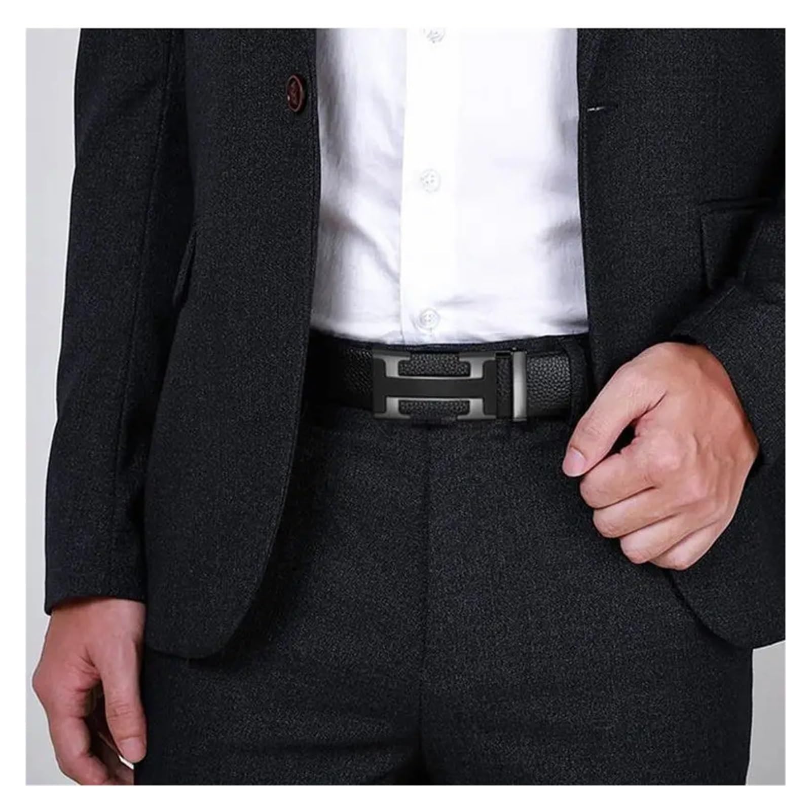 Ceinture Homme Ceinture à boucle automatique vintage for pantalon d'affaires, ceinture en alliage for homme, boucle de créateur
