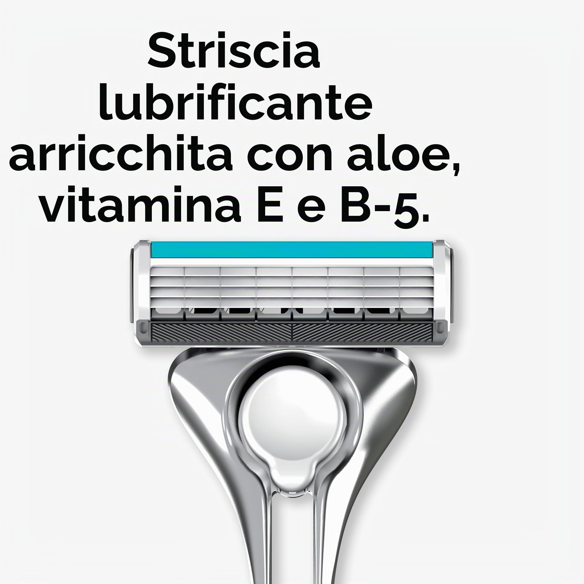 Schick Quattro - Rasoio in titanio, 1 manico e 4 cartucce, rasoi da uomo, 4 lame da barba, lame da uomo, 1 manico con 4 ricariche di lamette