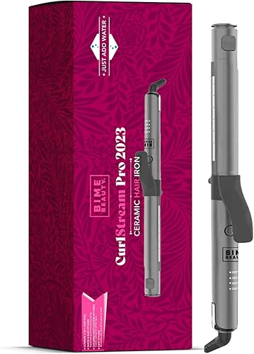 Miniatura 2 de Bime Beauty Curlstream Pro 2023 - Plancha de cerámica para el cabello, alisadora y rizadora 2 en 1 con temperatura ajustable, alisador de pelo de