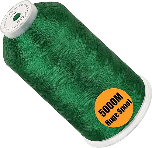 Miniatura 37 de New brothread - Bobina única de 5000 m de hilo de poliéster para máquina de bordar 40WT para máquinas comerciales y domésticas - Marigold