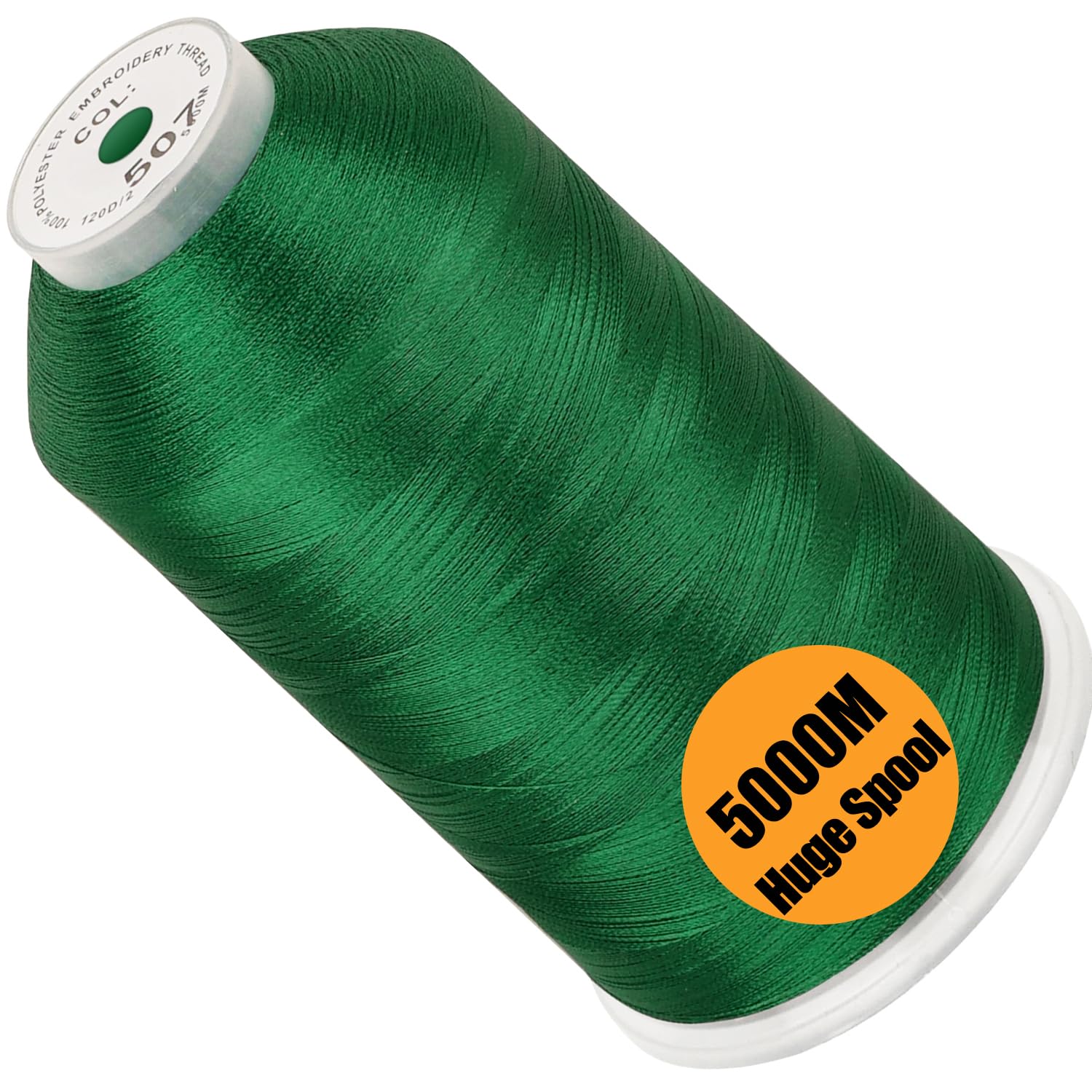 New brothread 5000M Huge Spool Embroidery Machine Thread -Emerald Green