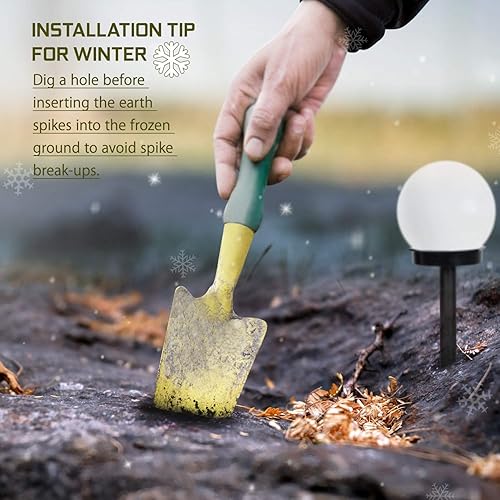 Miniatura 5 de INCX Luces solares para exteriores, paquete de 8 luces LED de jardín alimentadas por globo solar, impermeable, para patio, pasarelas, paisaje,