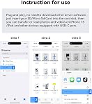 USB C SD Card Reader for iPhone 15/iPad/MacBook/Mac, xdgeLoad USB-C Type C SD Reader Supports SD and MicroSD Memory Card Adapter, Trail Camera Viewer Plug and Play - 2 Slots