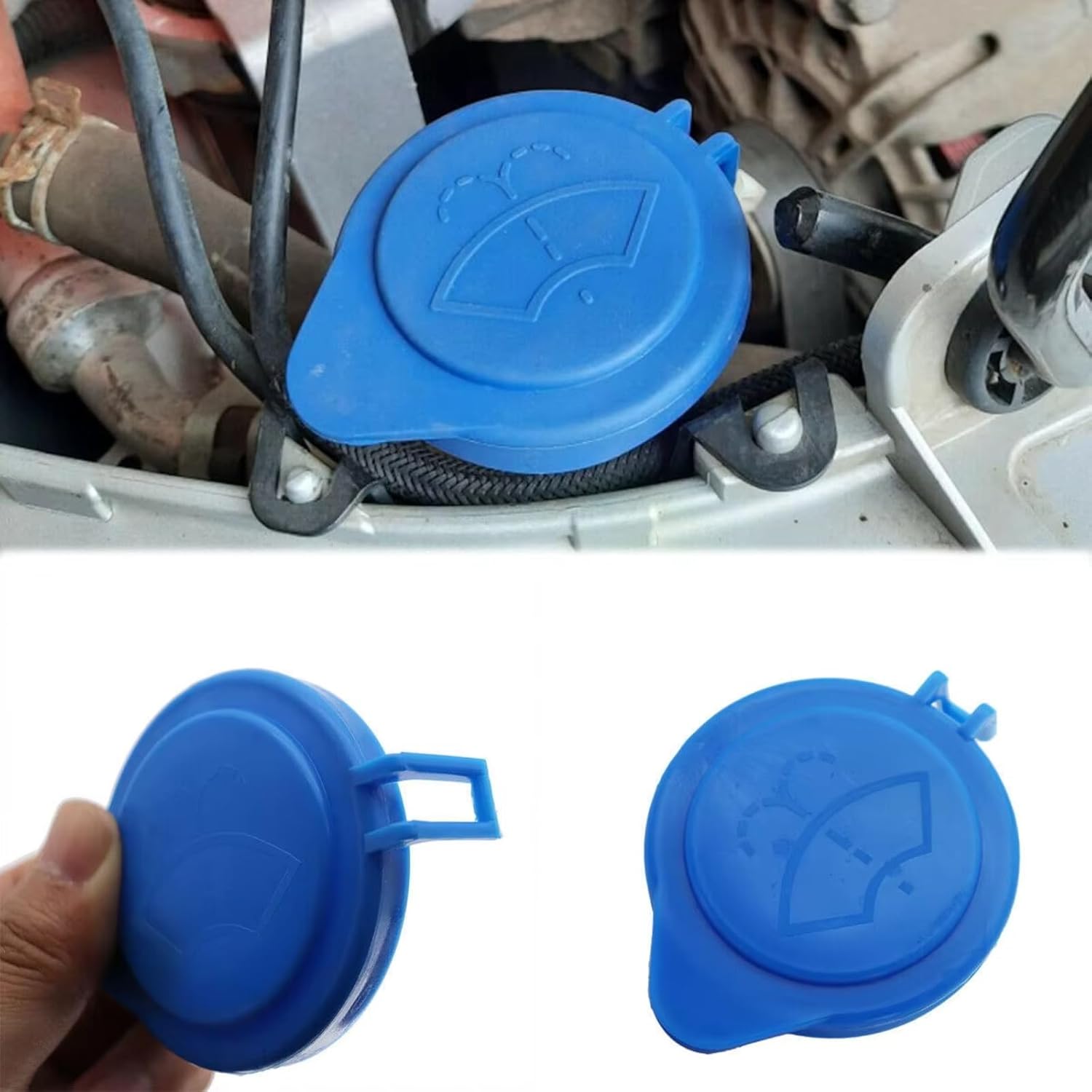 Car radiator cap Compatible With For Focus 2011 2012 2013 2014 2015 1pc Washer Bottle Cap Windshield Wiper Washer Fluid Reservoir Bottle Cap 1708196