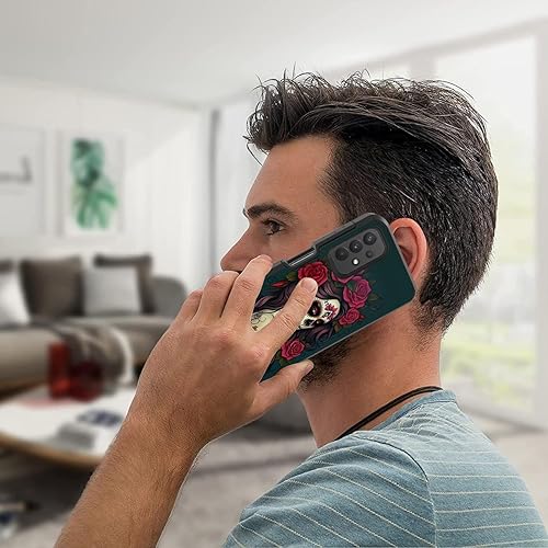 Miniatura 7 de ZXHSBROK Funda para teléfono Galaxy A23 5G, resistente 2 en 1 de doble capa híbrida de policarbonato duro y silicona suave a prueba de golpes, funda