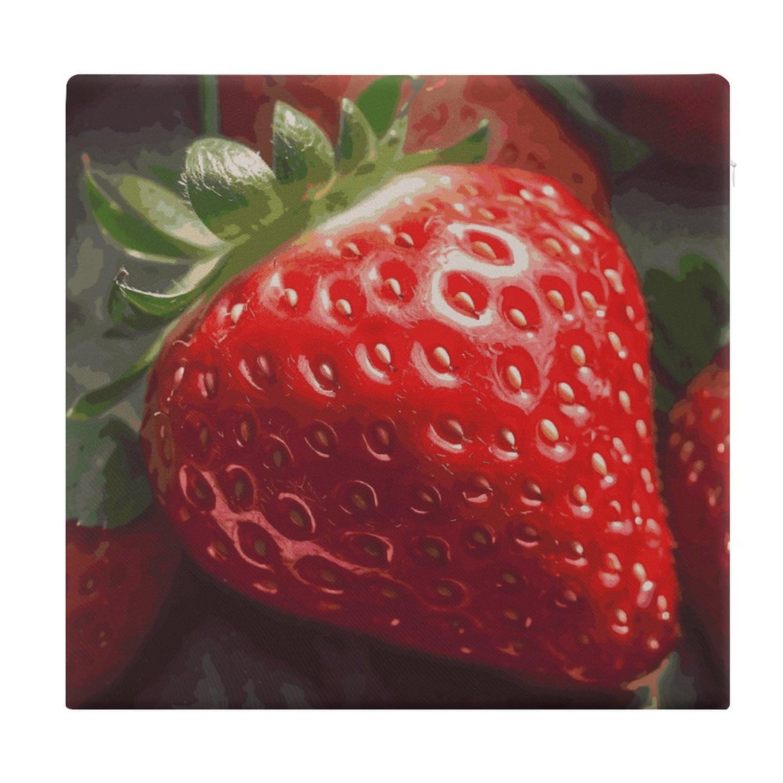 Adfgyerh Style Strawberry2 Cushions Memory Foam For Adults, Seat Cushion Chair Pads Soft, Square Pillows For Dining, Kitchen, Office, Patio Chairs