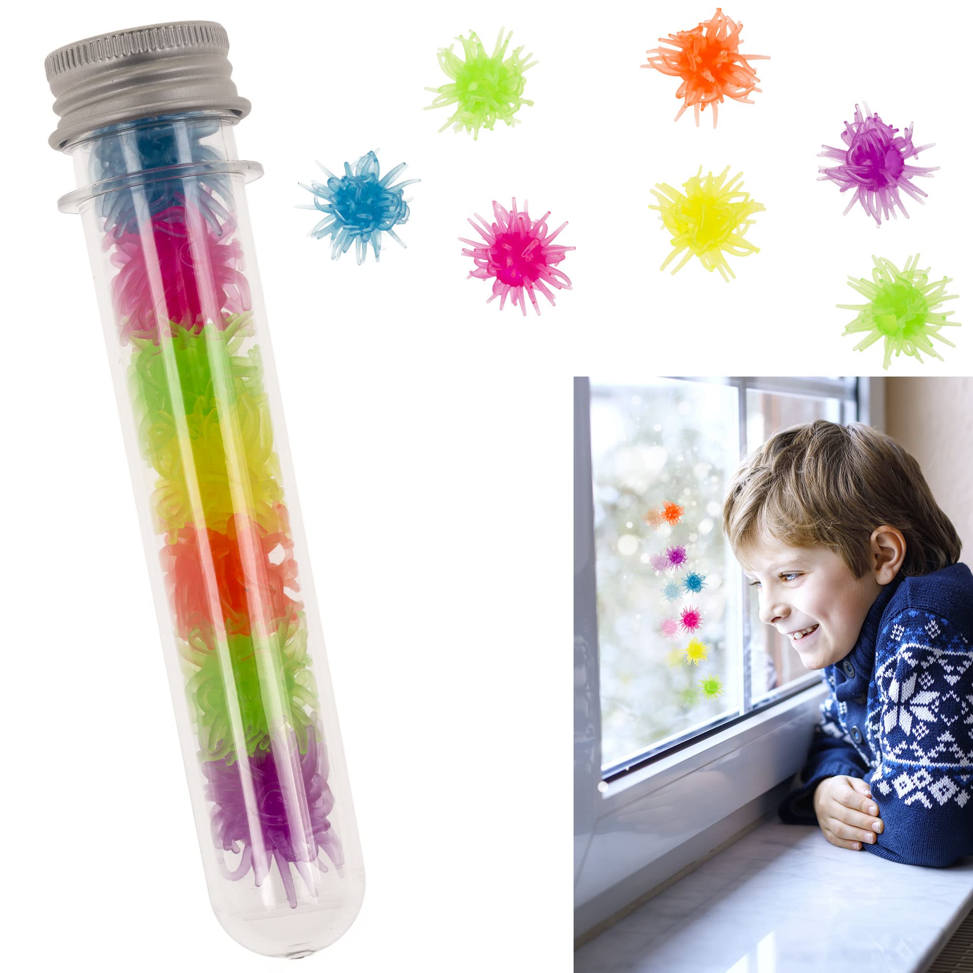 15 Jouets Grimpeurs Fenêtre Adhésifs - Hommes Colorés Extensibles - Pour Enfants Et Déco