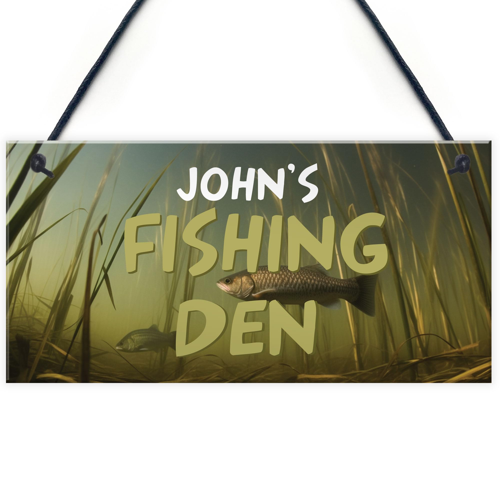 Red Ocean Personalised Fishing Den Sign Fishing Sign Fishing Accessories Shed Sign Fathers Day Gift Birthday Gift For Dad Grandad