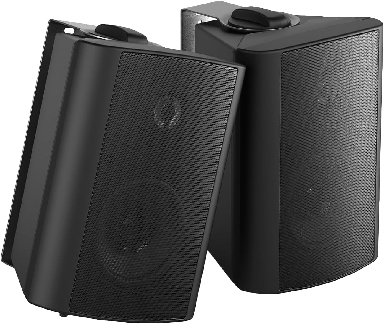 Herdio 4 Inch Outdoor Bluetooth Speakers Waterproof Wired 200 Watt,Indoor, Patio,Deck Wall Mount Speakers (Black)