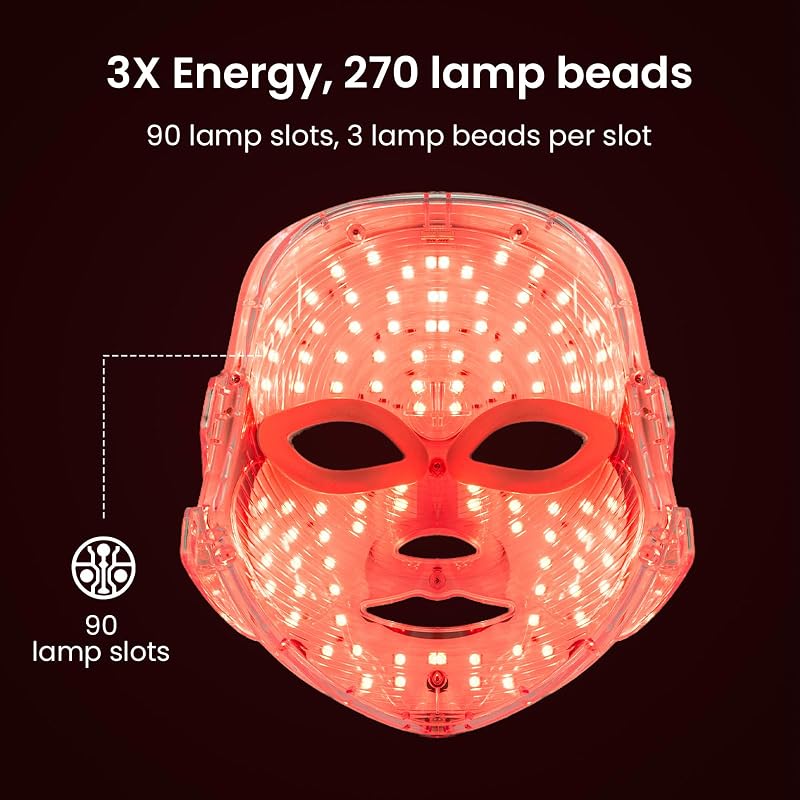SUERBEATY Red Light Mask For Face, 7-1 Colors Red Light Face Mask, Facial Skincare At Home, Cordless, Portable and Rechargeable image 4