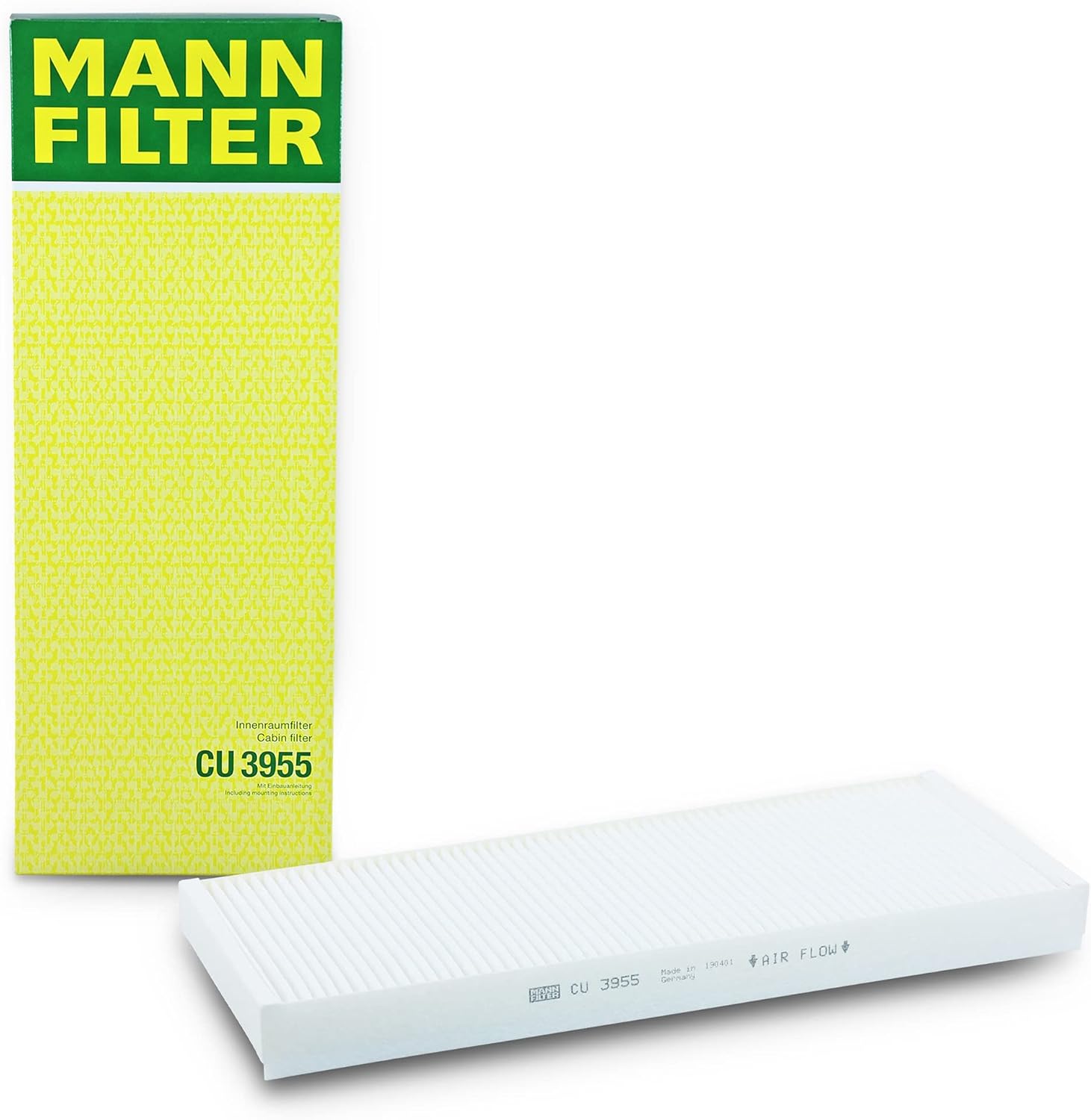 Mann-Filter CUK 3955 Cabin Filter With Activated Charcoal for select Audi/Volkswagen models