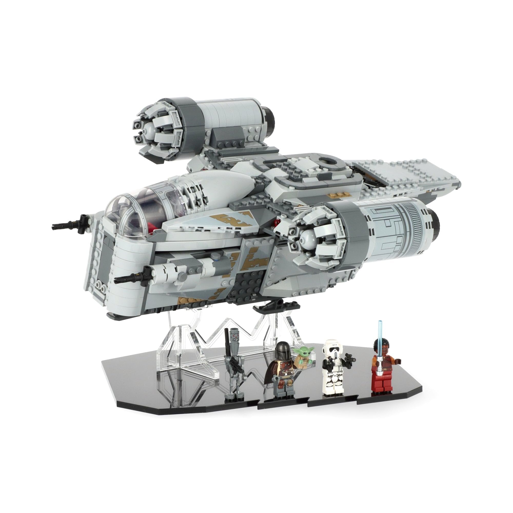 Plexico Clear Display Stand Compatible With Lego 75292 Star Wars The Razor Crest