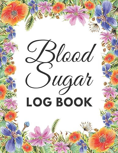 Blood Sugar Log Book: Diabetes Log Book to Record Daily Blood Sugar Before and After Breakfast, Lunch, Dinner, Bedtime for 2 Years (108 Weeks) | Daily Diabetic Glucose Tracker Journal Book