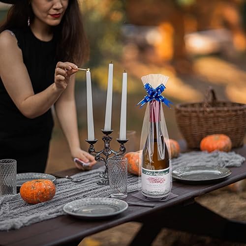 Miniatura 9 de Awpeye Bolsas de celofán de 8 x 16 pulgadas, paquete de 100 bolsas de regalo de celofán, bolsas transparentes anchas de celofán para tazas, botellas