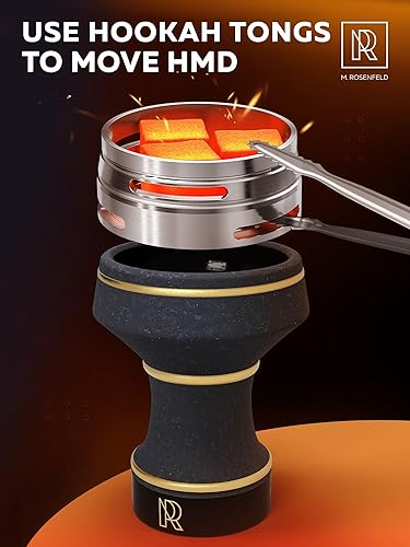 Miniatura 3 de Juego de cuencos para cachimba de primera calidad, cuenco negro de piedra  Tazón para shisha con cubierta de gestión de calor  Cuencos clásicos de