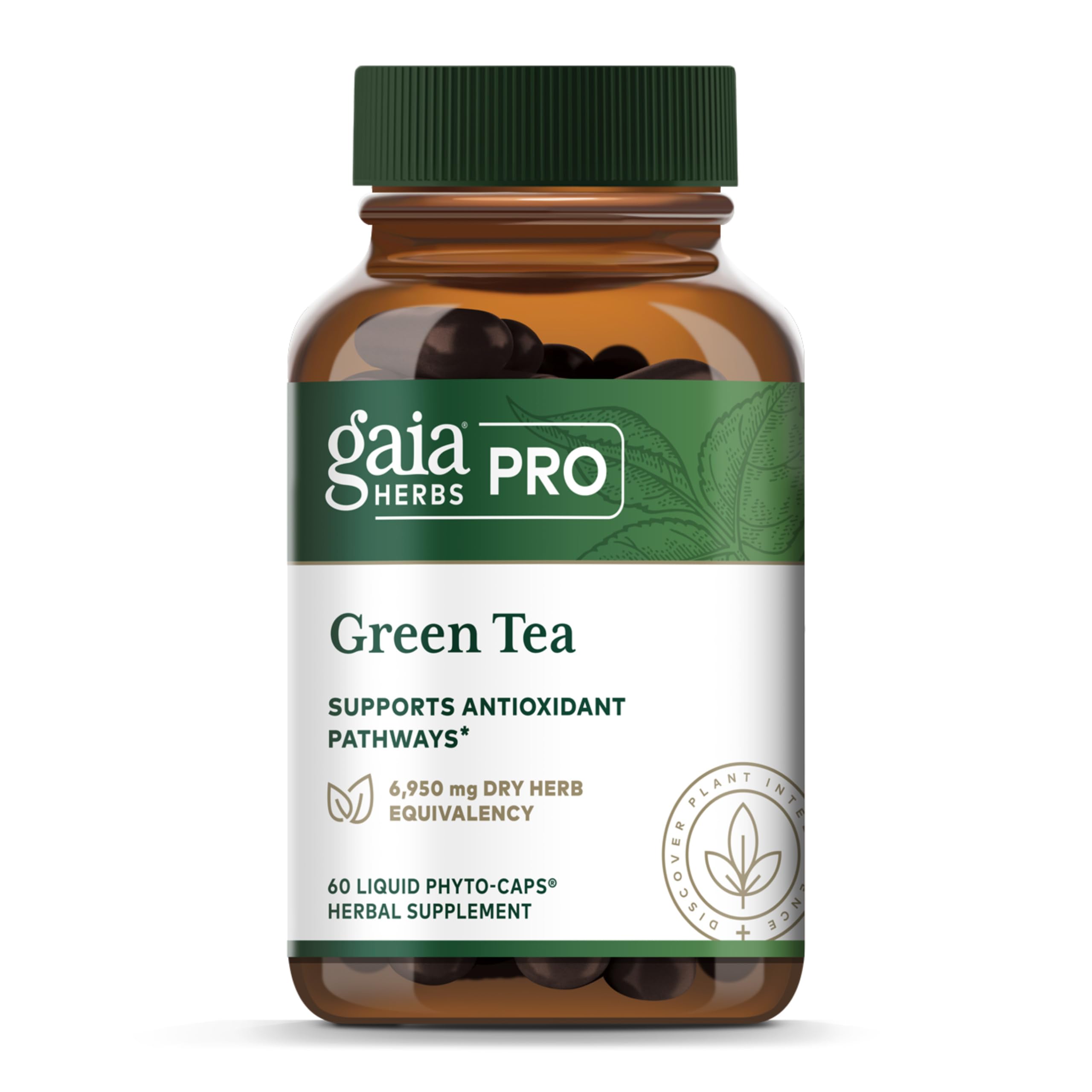 GAIA HERBS PRO Green Tea, 60 Vegan Capsules, 30 Servings